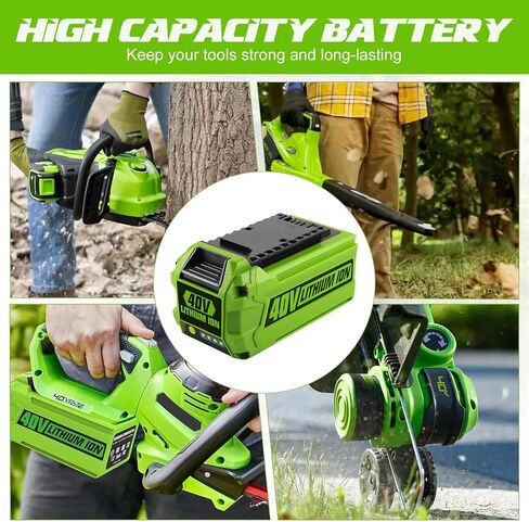 6.5Ah Battery Replacement for Greenworks 40V Battery 29472 29462, Compatible with Greenworks 40V G-MAX Power Tools 29252 20202 22262 in Kuwait