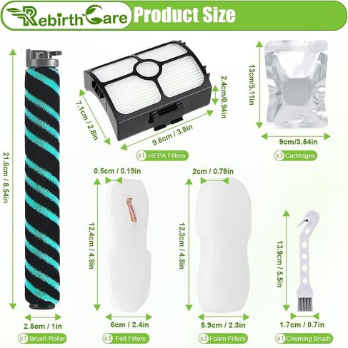 HZ4002 Replacement Roller Brush Filter Parts for Shark PowerDetect Ultra-Light Upright Vacuum HZ4002 HZ4001AMZ HZ4000, 1 Brushroller, 1 Filter, 3 Foam & Felt Filters, 3 Odor Neutralizer, 12 Pack in Kuwait