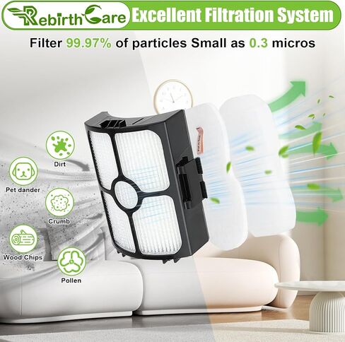 HZ4002 Replacement Roller Brush Filter Parts for Shark PowerDetect Ultra-Light Upright Vacuum HZ4002 HZ4001AMZ HZ4000, 1 Brushroller, 1 Filter, 3 Foam & Felt Filters, 3 Odor Neutralizer, 12 Pack in Kuwait