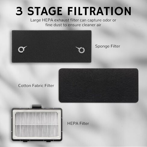 Airthereal Replacement Filters for T1 Touchless Vacuum Automatic Dustpan, [4-Pack] in Kuwait