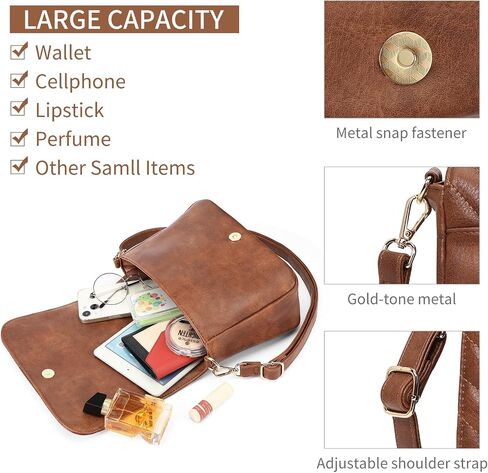 SENDEFN Quilted Leather Crossbody Bags for Women Ladies Shoulder Purse Satchel HandBag with Chain Trendy Strap in Saudi Arabia