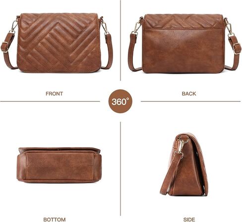 SENDEFN Quilted Leather Crossbody Bags for Women Ladies Shoulder Purse Satchel HandBag with Chain Trendy Strap in Saudi Arabia