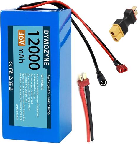 36V12AH Lithium Battery, Suitable for DIY Projects of Devices with Power Range of 200-750W, Equipped with XT60 Interface and with 30A BMS in Saudi Arabia