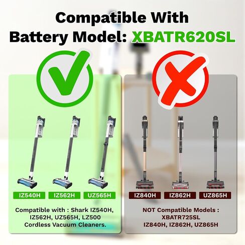 New Replacement Battery for Shark XBATR620SL IZ540H, IZ562H, UZ565H,LZ500 Cordless Vacuum Cleaners (NOT Fits for Shark IZ840H,IZ862H,UZ865H Series Models) in Kuwait