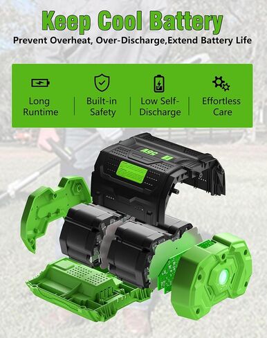 12.0Ah Replacement for EGO 56V Battery BA2800T BA4200T BA5600T 2Pack | Compatible with EGO 56 Volt Battery BA1400T BA2800 BA6720T Power Tools in Kuwait