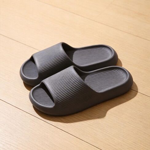 Soft & Comfortable Slide Slippers for Couples - Non-Slip EVA Sandals for Bathroom, Home & Outdoor Use, Lightweight Design in Kuwait