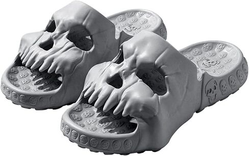 Gothic Skulls Slippers for Women Men Cloud House Slippers Shower Bathroom Slides Summer Sandals Indoor Outdoor in Kuwait
