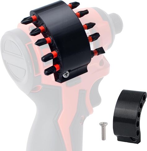 SWER Magnetic Bit Holder for Milwaukee M12 BLIDRC, 10-Bit, Right Side Mount | Stores 10 1/4-in hex bits with magnets; right-side screw mount fits Milwaukee M12 BLIDRC only, not M12 FUEL Gen 2/3 or M18. in Kuwait