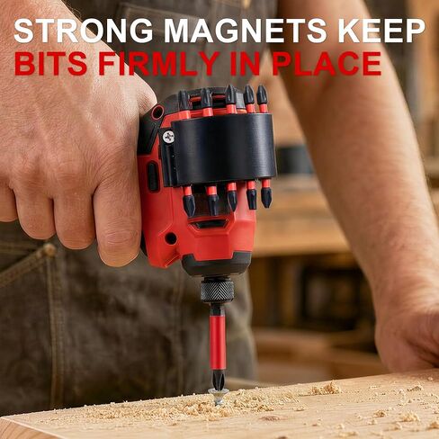 SWER Magnetic Bit Holder for Milwaukee M12 BLIDRC, 10-Bit, Right Side Mount | Stores 10 1/4-in hex bits with magnets; right-side screw mount fits Milwaukee M12 BLIDRC only, not M12 FUEL Gen 2/3 or M18. in Kuwait