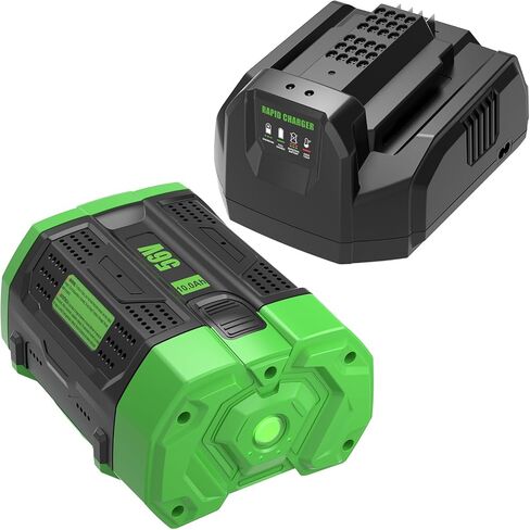 1-Pack 10000mAh Battery Replacement for EGO 56V Battery and CH2100 Charger | Compatible with EGO 56V Battery BA1400T BA1400 BA2800T And BA1400 BA2800 BA4200 BA5600 in Saudi Arabia