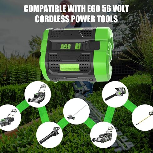 1-Pack 10000mAh Battery Replacement for EGO 56V Battery and CH2100 Charger | Compatible with EGO 56V Battery BA1400T BA1400 BA2800T And BA1400 BA2800 BA4200 BA5600 in Saudi Arabia
