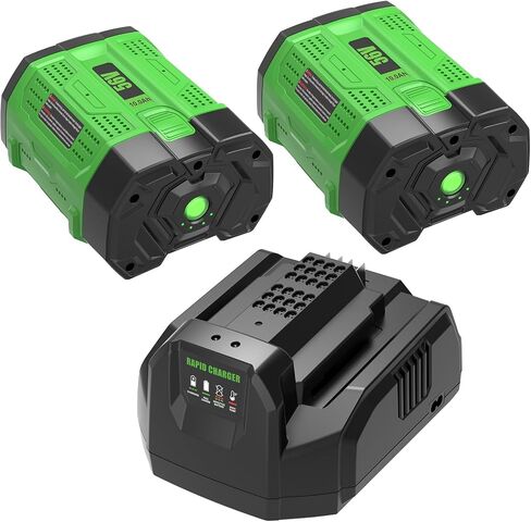 1-Pack 10000mAh Battery Replacement for EGO 56V Battery and CH2100 Charger | Compatible with EGO 56V Battery BA1400T BA1400 BA2800T And BA1400 BA2800 BA4200 BA5600 in Saudi Arabia