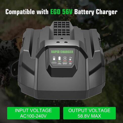 1-Pack 10000mAh Battery Replacement for EGO 56V Battery and CH2100 Charger | Compatible with EGO 56V Battery BA1400T BA1400 BA2800T And BA1400 BA2800 BA4200 BA5600 in Saudi Arabia
