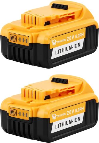 2 Pack 5.0Ah Replacement for Dewalt 20V Max Battery Lithium Ion Compatible with 20 Volt Cordless Power Tools DCB200 DCB201 DCB203 DCB204 DCB205 DCB206 in Saudi Arabia