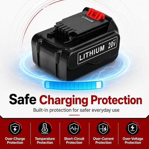 5.0Ah 20v Max Lithium Battery Compatible with Black and Decker Drills, Compatible with LBXR20 LBXR2020 LBX20 LBXR2520 LB2X4020 LB2XR20 (Non-OEM) (1-Pack) in Kuwait