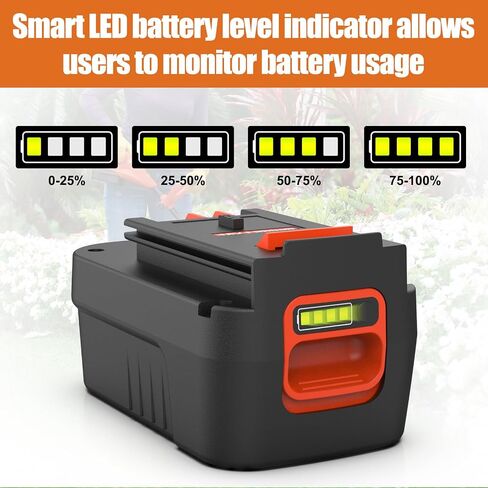 2 Pack 8000mAh hpb18 battery Replacement for black and decker 18v battery HPB18 HPB18-OPE 244760-00 A1718 FS18FL FSB18 FS18HV FS18ID Compatible with Black&Decker 18V Post Style / Rear Mount tools in Kuwait