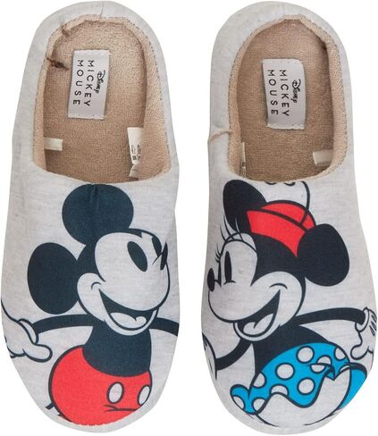 Disney Womens Minnie Mouse Slippers Slip On Mickey Mouse Mules Sliders Warm Lined House Shoes in Kuwait