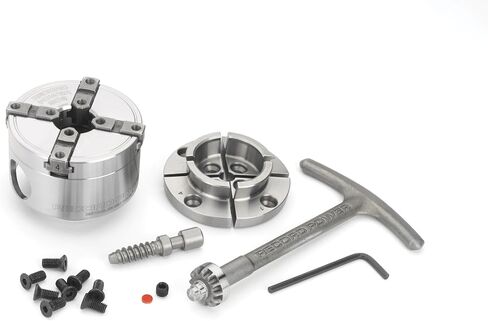 Record Power SC2 Mini Geared Scroll Chuck, 64 mm (2 1/2") Body, 1 1/4" x 8 tpi Thread, 40 mm (1 37/64") Standard Jaw and Woodworm Screw in Kuwait
