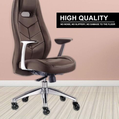 Upgrade 2.5" Chair Caster Replacement Wheel for Hardwood Floor and Carpet, Heavy Duty Universal Floor Safe Caster Set of 5,Rubber Wheels Office Chair to Replace Office Chair mats,fits 98% Chairs in Saudi Arabia