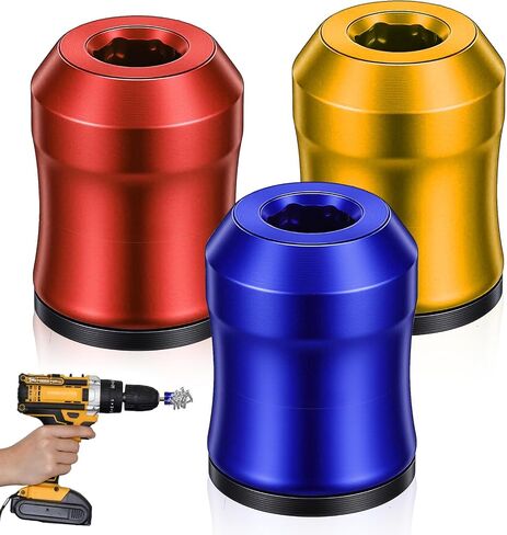 3Pcs Strong Magnetic Screw Holder Rings Screwdriver Head Magnetic Ring | Screw Ring Set Universal, Bit Holder for Hex Screwdrivers Power Bits in Kuwait