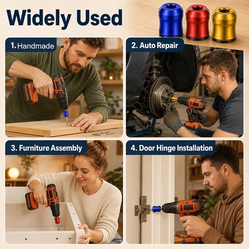 3Pcs Strong Magnetic Screw Holder Rings Screwdriver Head Magnetic Ring | Screw Ring Set Universal, Bit Holder for Hex Screwdrivers Power Bits in Kuwait