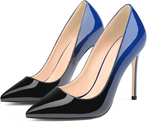 Women's Pointed Toe Pump Shoes Sexy Stiletto Heels | 4 Inch High Heels, Closed Toe, Office Pumps, Gradient Color, Special Dress Shoes, Wedding Party Evening in Kuwait