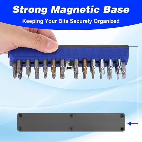 Kuyeyzu 4Pcs Magnetic Bit Holder 1/4 Inch Hex Bit Organizer 172 Holes Strong Magnetic Base Drill Bit Organizer Red Blue Green Orange in Kuwait
