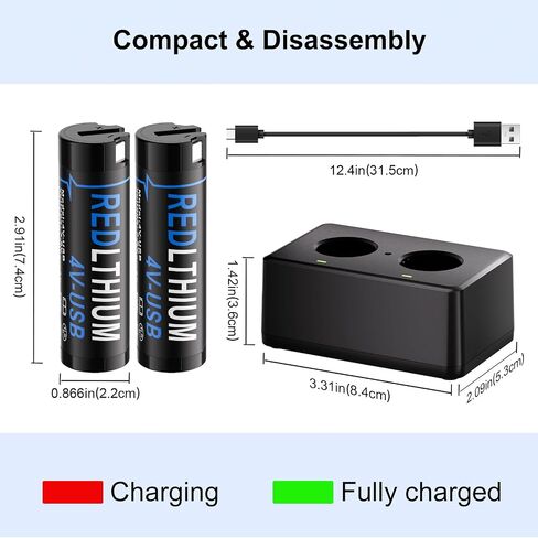 3000mAh 4V USB Battery Lithium Replacement for MK Headlamp & Flashlight - 3X Faster USB Charge Compatible with 48-11-2131, 2114-21, 2163-21, 2112-21, 2128-21- 2 Pack in Kuwait