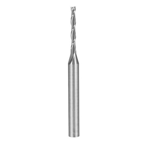 1/8" Shank 1.5mm x 12mm Carbide End Mill CNC Router Bits 2 Flute Milling Bit for Acrylic PVC MDF Wood in Kuwait
