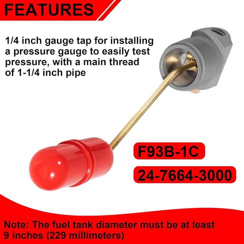 Air Volume Control for Deep Wells, Water Tank System 1-1/4 in MNPT, 1/4 in PTF SAE, Replace for F93B-1C in Kuwait