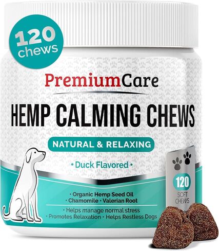 Premium Care 15-in-1 Dog Multivitamin Chews - Dog Vitamins and Supplements with Vitamin C, Probiotics and Omega 3 for Physical and Mental Wellbeing Support - 120 Multi-Vitamins for Seniors & Puppies in Kuwait