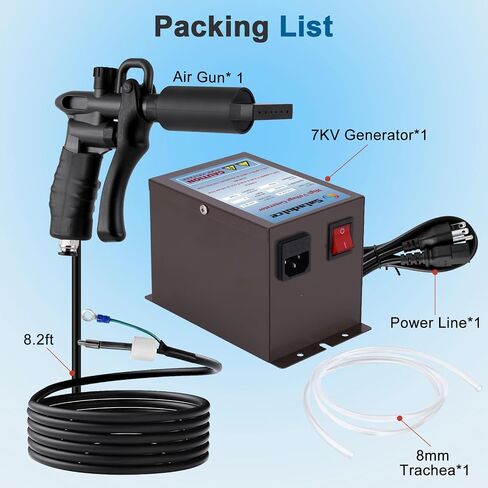 Anti Static Guns 7KV Ionizing Air Gun with Wide Flat Nozzle for Larger Surface Area Static Elimination, auto Painting in Kuwait