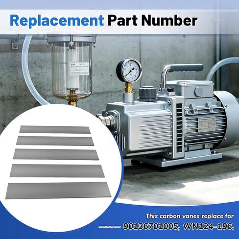 5Pcs Carbon Vane Replace for 90136701005 WN124-196, 365-65-5mm | Compatible with Becker Pump DTLF 250,DTLF 360,DTLF 2.200,DTLF 2.250,VTLF250,VTLF360,VTLF2.200,VTLF2.250,DVTLF 2.250,TLF 2.250 in Kuwait