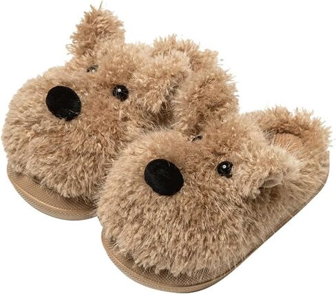 Puppy slippers - thickened and plush cotton slippers - women's non slip indoor and outdoor universal gift slippers. in Kuwait
