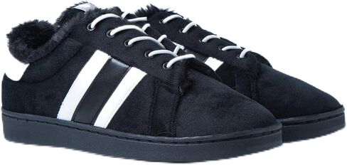 Sneaker Slippers for Women and Men - Velvet Faux Fur Lined Non-Slip TPR in Kuwait