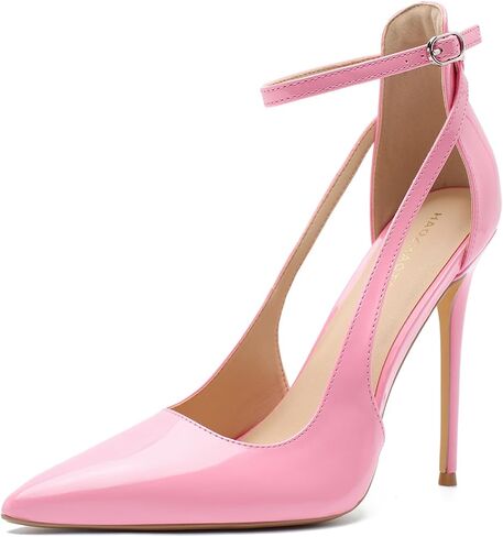 Unisex Men's Women's Pointed Toe High Heels Sexy Stiletto Heels Ankle Strap Pumps Dress Party Comfortable Shoes in Kuwait