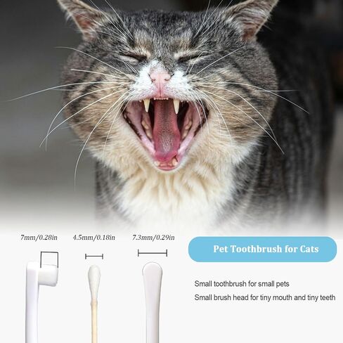JGocot Small Dog Toothbrush,|Micro Brush Head|Nano Bristle|Soft Pet Toothbrush for Sensitive Gum&Teeth, Dog Teeth Cleaning Kit for Puppy, Kitten, Cats&Miniature Toy Size Dogs in Saudi Arabia