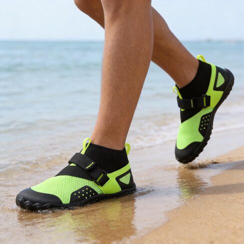 Mid Top Water Shoes for Men and Women - Adjustable Strap Aqua Diving Shoes with Anti-Slip Sole, Quick Dry Outdoor Swim Shoes for Snorkeling, Fishing & Gym in Kuwait