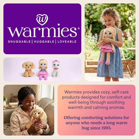 warmies x Barbie - Microwaveable House Slippers for Women - Womens Shoe Sizes 6-10 - Plush, Soft & Fuzzy Indoor Slippers with Backs & Non-Slip Memory Foam Soles - Cozy Warm Ladies Slipper for Winter in Kuwait