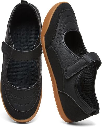 Witwatia Mary Jane Sneakers Casual White Black Sneakers for Women Non-Slip Lightweight Mary Jane Shoes in Kuwait