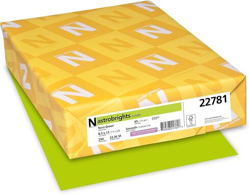 Astrobrights® Color Card Stock, 8 1/2" x 11", FSC® Certified, 65 Lb, Terra Green™, Pack of 250 Sheets in Saudi Arabia