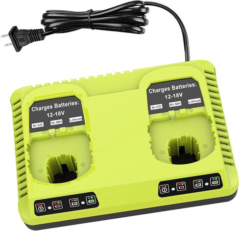 18v Dual Port Charger Replacement for Ryobi 18V Battery Charger P117 Compatible with Ryobi 18V Battery P102 P103 P108 P109 in Kuwait