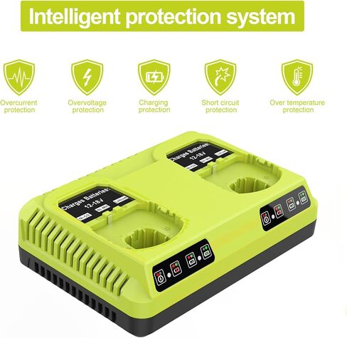 18v Dual Port Charger Replacement for Ryobi 18V Battery Charger P117 Compatible with Ryobi 18V Battery P102 P103 P108 P109 in Kuwait