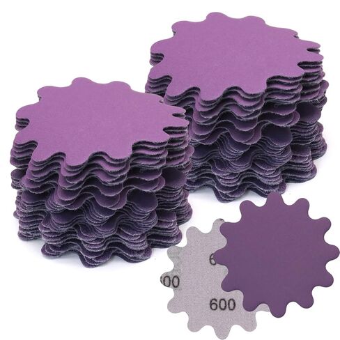 Luomorgo 80 Pcs 2 Inch Hook & Loop Sanding Discs Assortment | Grit 80 120 150 240 320 400 600 800, Flex Edge to Prevent Shifting, For Drill Sanders & Bowl Sanders in Kuwait