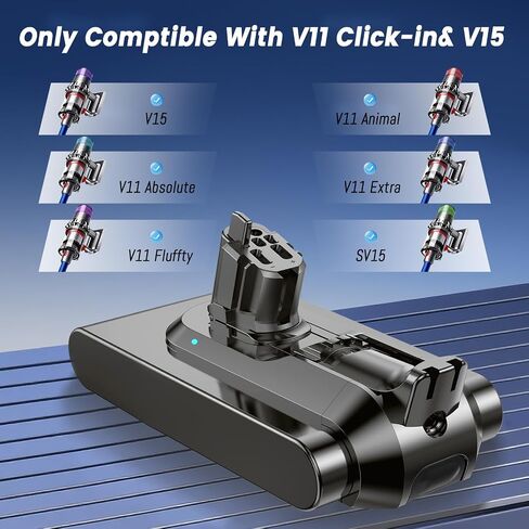 V11 Battery Replacement Compatible with Dyson V11(Click-in Installation) Extra Absolute Animal Torque Drive Outsize V15 SV15 SV22 970425-01 Vacuum in Kuwait