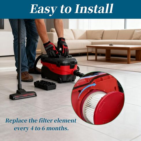 49-90-1900 4-Pack HEPA Filter for Wet/Dry Vacuums - Compatible with M28 Series Cordless Vacuums (Models 0780-20, 0880-20, 0960-20, 0970-20 in Kuwait