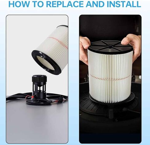 Replacement Cartridge Filter for Craftsman 9-38754 Red Stripe General Purpose for 5 to 20 Gallon Shop Vacuums CMXZVBE38754 (9-38754) in Kuwait