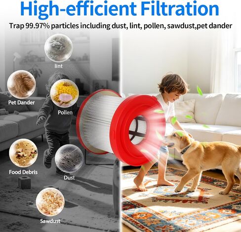 4 Packs Vacuum Filter M18 Replacement for Milwaukee Cordless Vacuum Filter M18 Replace Part 0780-20 0880-20 with 6 Foam Sleeve and 1 Brush, 49-90-1900 HEPA Filter in Kuwait