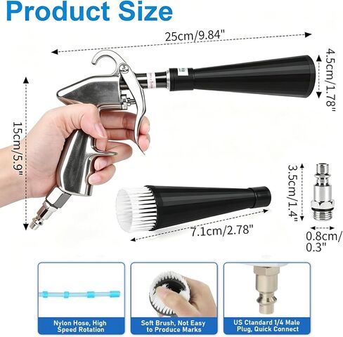 Tornado Dry Cleaning Gun, Detailing Car Cleaning Gun Interior Dryer Air Blow Gun, High Pressure Blower Gun for Quick Auto Interior Car Detailing, Drying, Cleaning, Removing Dirt, Dust & Debris in Kuwait