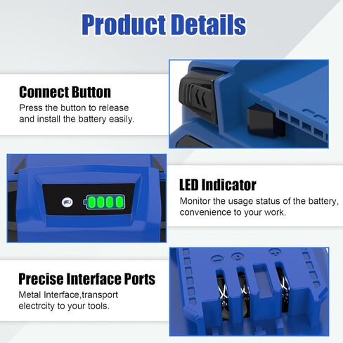 Replacement for Kobalt 24V Battery 6.0Ah - High Capacity Lithium Battery Compatible with Kobalt 24V Max Power Tool KB624-03 KB524-03 KB424-03 KB224-03 in Kuwait
